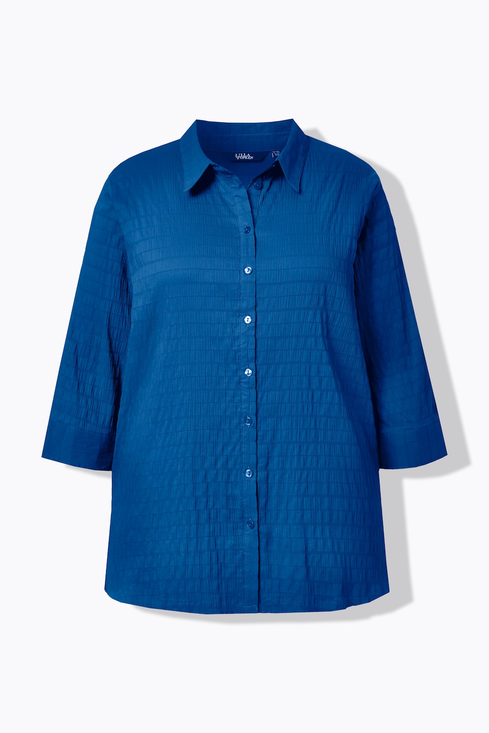 Stora storlekar Blus, Dam, blå, storlek: 42/44, Bomull/Polyester, Ulla Popken