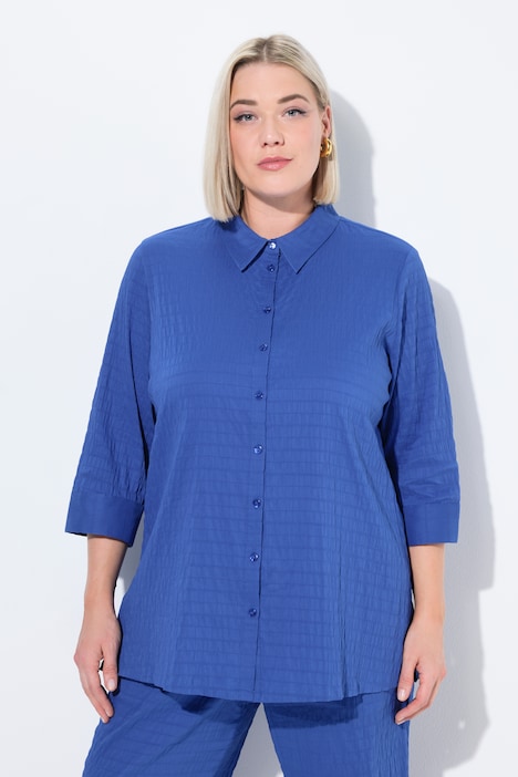 Bluse, Bubble-Qualität, Hemdkragen, 3/4-Arm