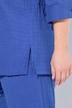 Camicetta con crespatura a bolle, colletto da camicia e maniche a 3/4