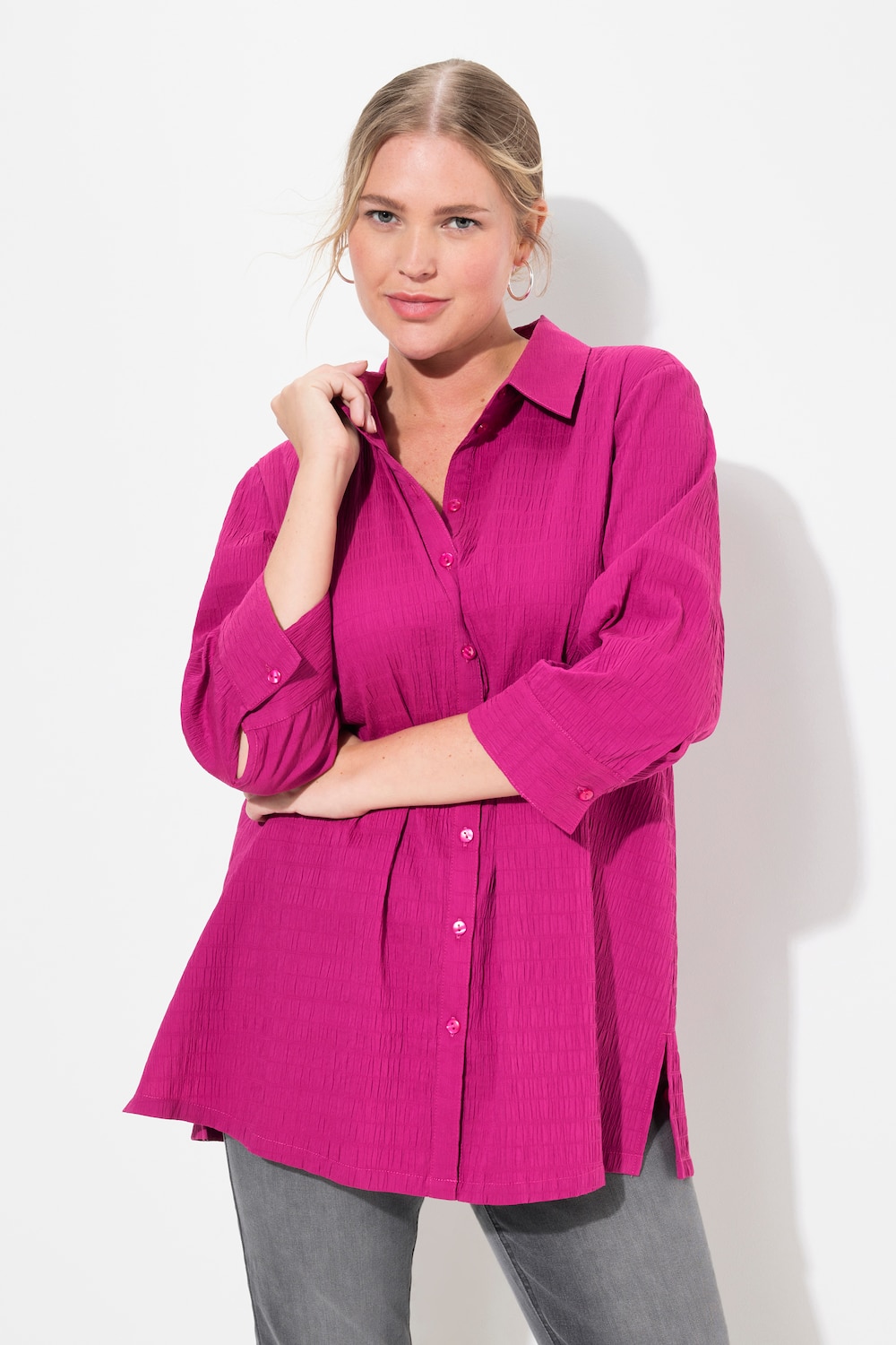 Große Größen Bluse, Damen, rosa, Größe: 54/56, Baumwolle/Polyester, Ulla Popken