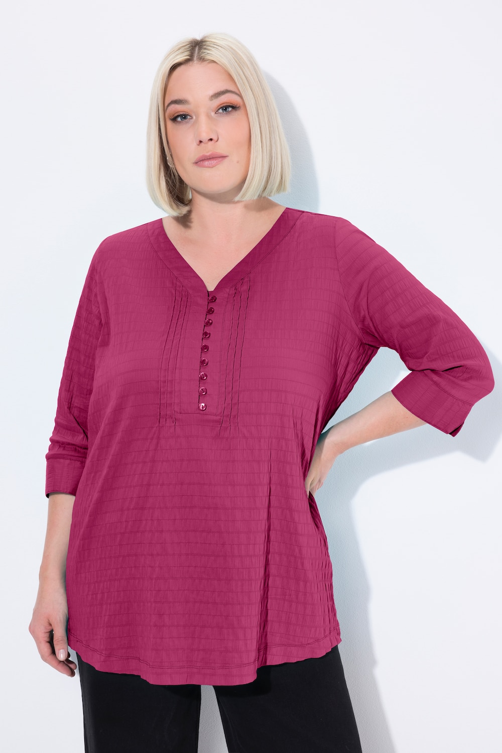 Große Größen Bubble-Tunika, Damen, rosa, Größe: 58/60, Baumwolle/Polyester, Ulla Popken