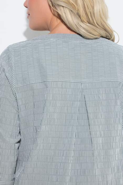 Bubble-tunika, hjerte-udskæring, læg, 3/4-lange ærmer