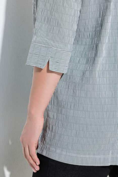 Bubble-tunika, hjerte-udskæring, læg, 3/4-lange ærmer