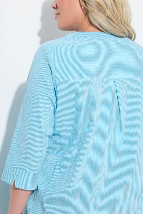 Bubble-tunika, hjerte-udskæring, læg, 3/4-lange ærmer