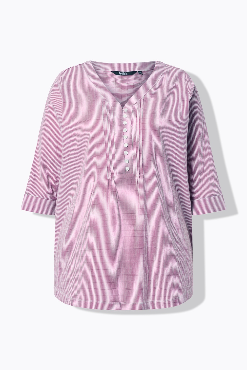Stora storlekar Bubbel-tunika, Dam, rosa, storlek: 54/56, Bomull/Polyester, Ulla Popken