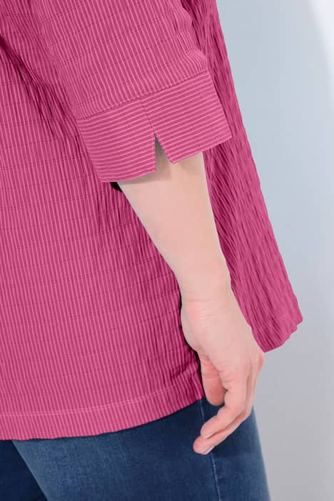 Bubble-tunika, hjerte-udskæring, læg, 3/4-lange ærmer