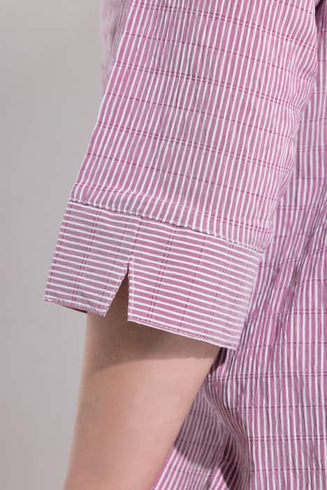 Textured Stripe Pintuck Blouse