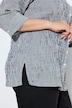 Bubble-Bluse, Streifen, Hemdkragen, 3/4-Arm