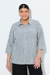 Bluzka bubble, paski, kołnierzyk koszulowy, rękaw 3/4
