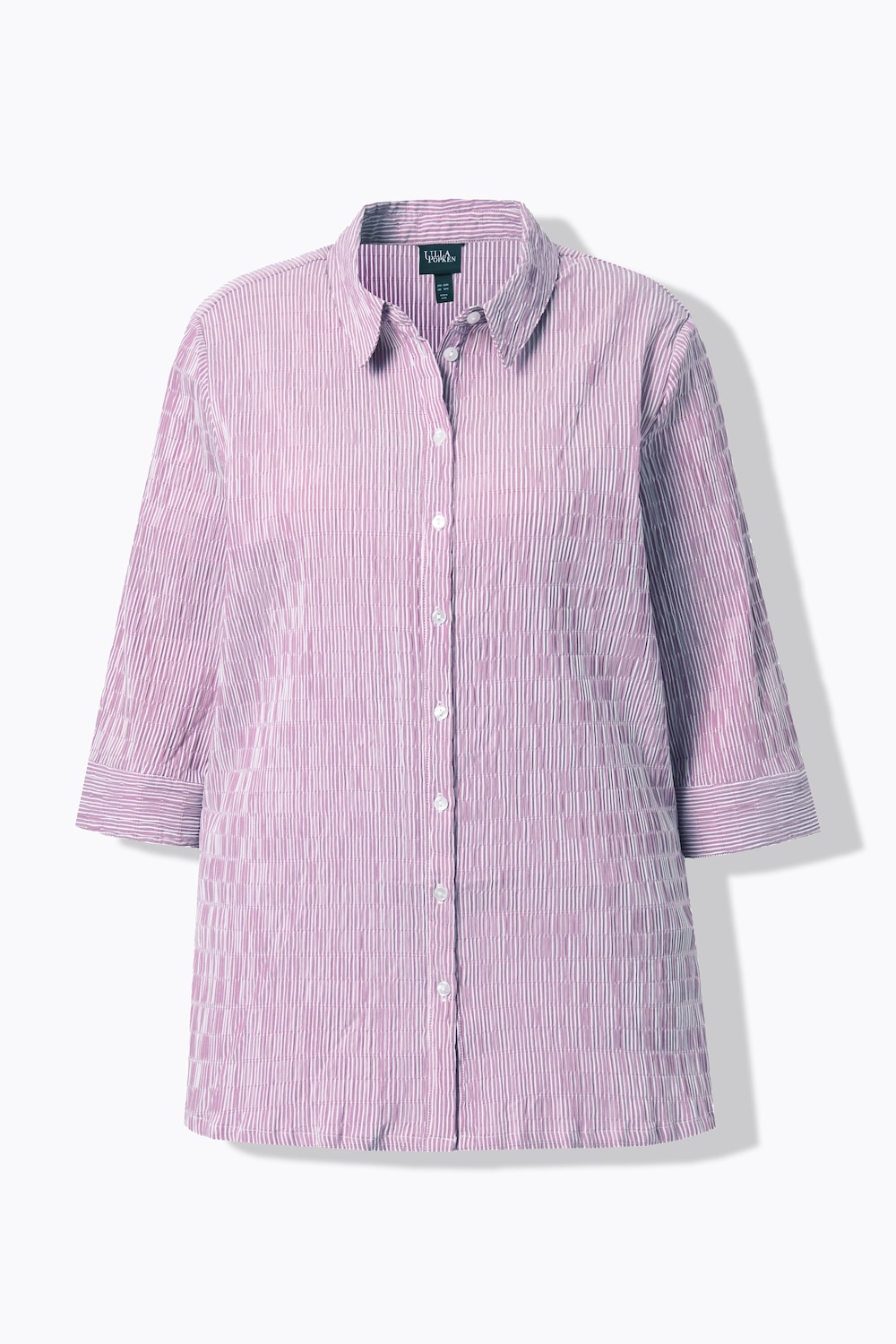Stora storlekar Bubbel-blus, Dam, rosa, storlek: 62/64, Bomull/Polyester, Ulla Popken