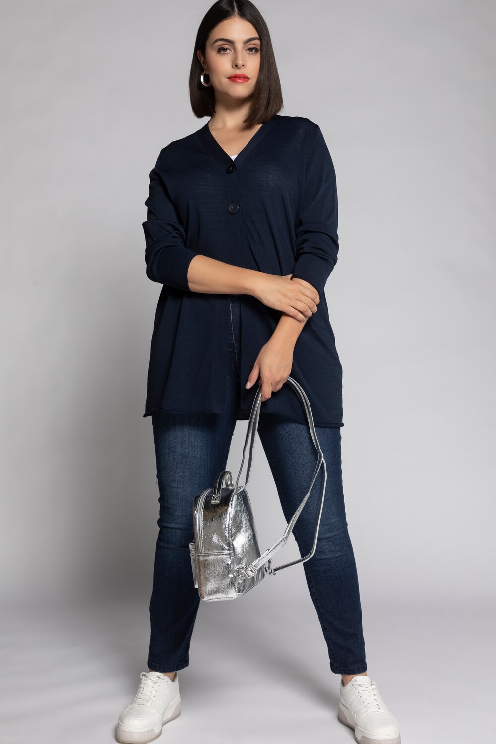 Grote Maten vest, Dames, blauw, Maat: 50/52, Viscose/Synthetische vezels, Ulla Popken Grote Maten vest, Dames, blauw, Maat: 50/52, Viscose/Synthetische vezels, Ulla Popken