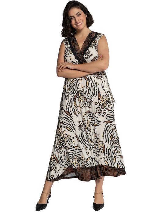 Slinky šaty, leopardí vzor, maxi střih, bez rukávů