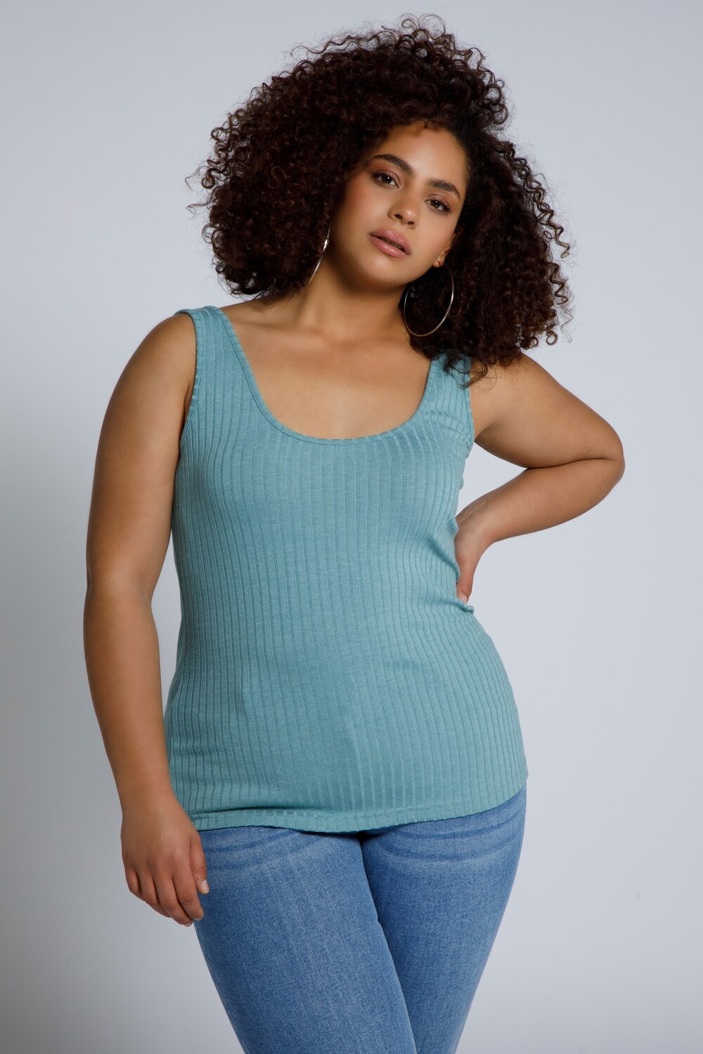 Grote Maten top, Dames, turquoise, Maat: 46/48, Viscose/Polyester, Studio Untold