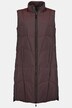Iridescent Zip Front Long Quilted Fully Lined Vest