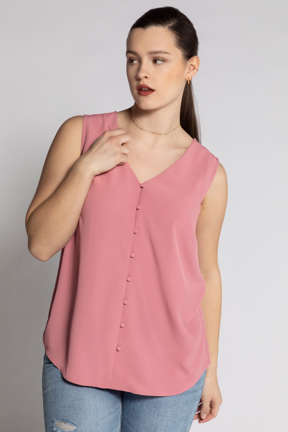Grote Maten blousetop, Dames, roze, Maat: 42/44, Polyester, Studio Untold