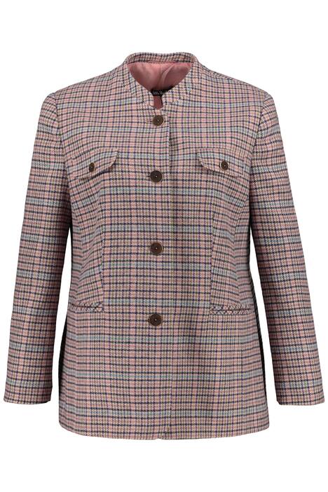 Janker, bunda delšího střihu, kostkovaný vzor, kompletní podšívka