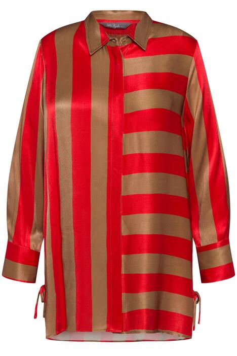 Halenka, blokové pruhy, límeček, dlouhé rukávy