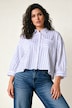 Bluse, Blockstreifen, Hemdkragen, Langarm