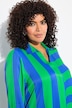 blouse, blokstrepen, overhemdkraag, lange mouwen