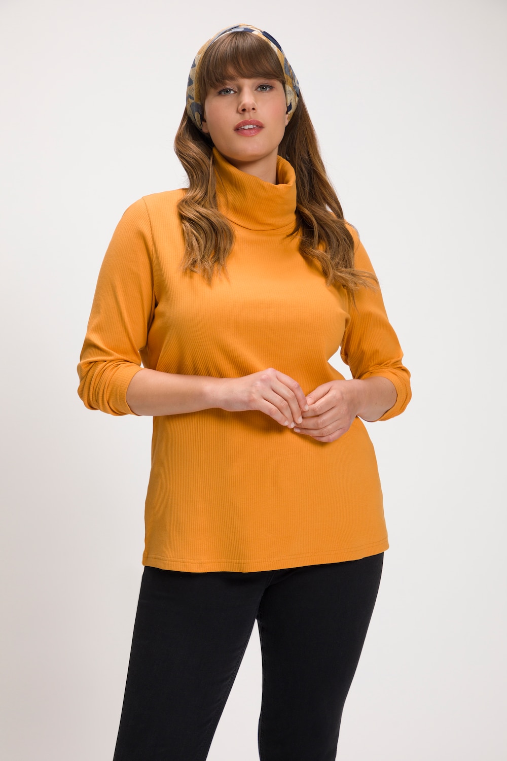 Grote Maten shirt, Dames, oranje, Maat: 46/48, Katoen, Ulla Popken