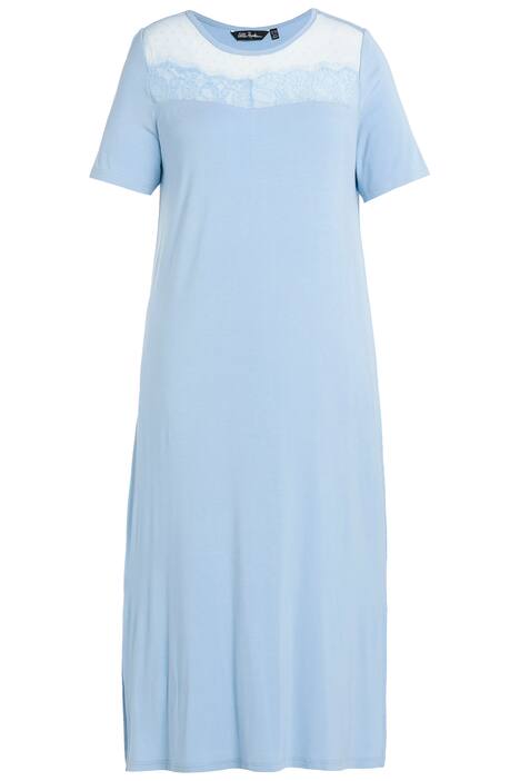 Noční košile, krajka, kulatý výstřih, krátké rukávy