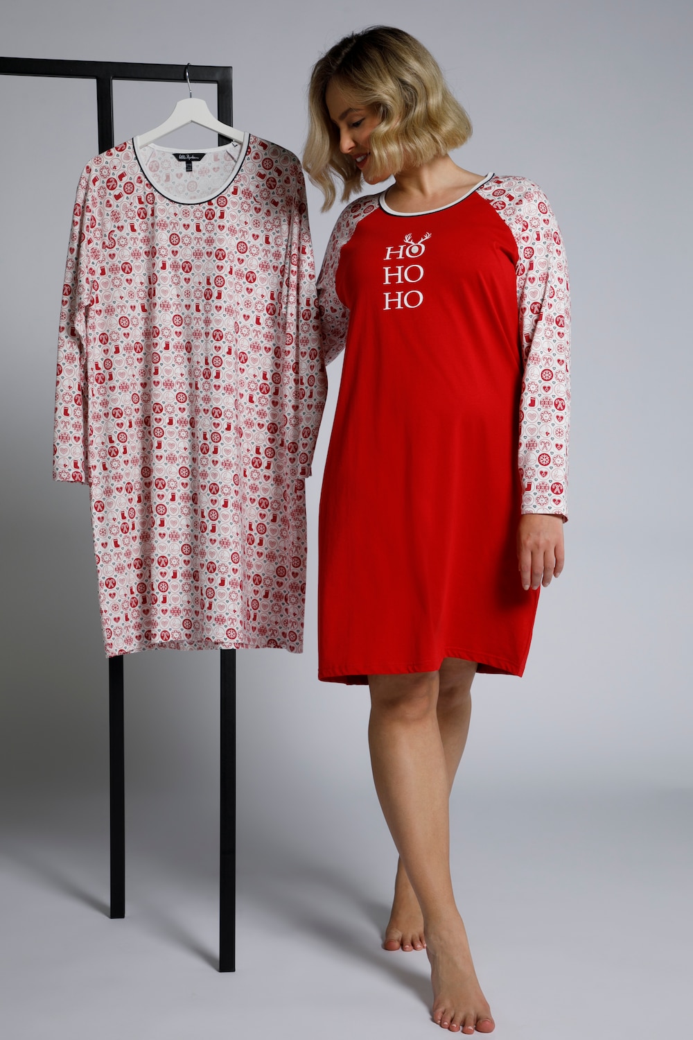 Grote Maten bigshirts, Dames, rood, Maat: 46/48, Katoen, Ulla Popken