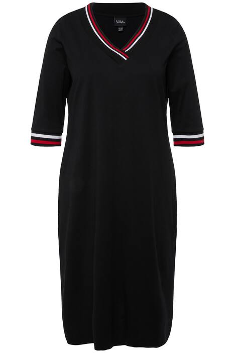 Noční košile, ozdobné lemy, výstřih do V, 3/4 rukávy