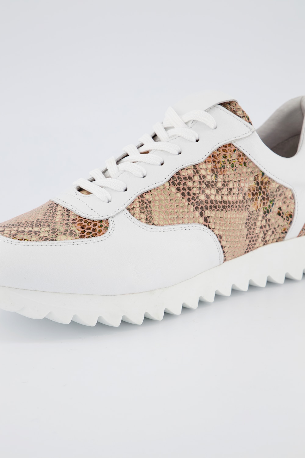 Grote Maten sneakers, Dames, bruin, Maat: 39, Leer, Ulla Popken