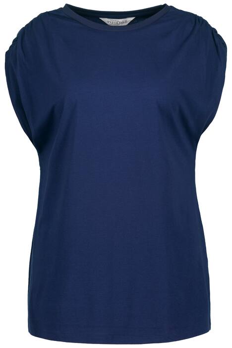 Tričko, oversize, kulatý výstřih, nařasená ramena, bez rukávů