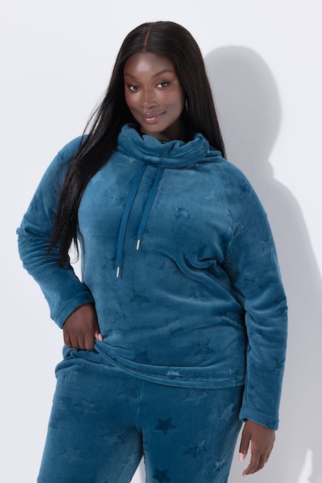 Homewear-Sweater, Sternenstruktur, Langarm
