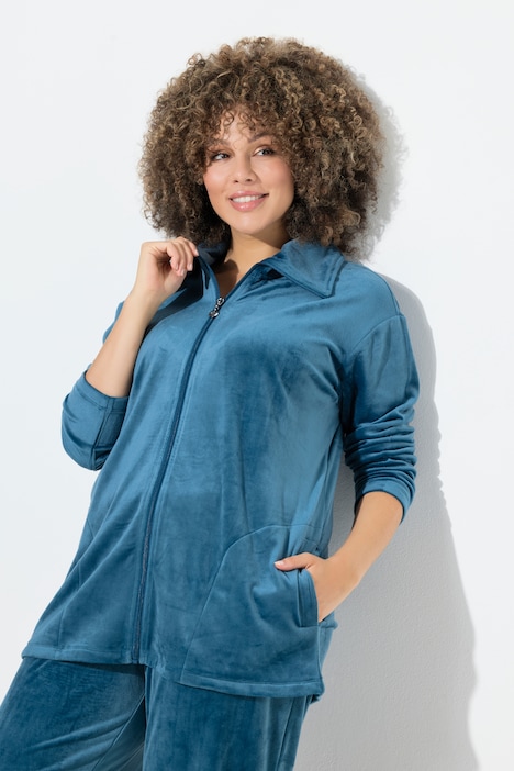 Homewear-Jacke, Nicki, Stehkragen, kuschelweich