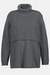Rollkragenpullover, Zopfmuster, Langarm