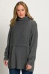 Rollkragenpullover, Zopfmuster, Langarm