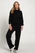 Pantalon en maille fine et indéformable, jambe large, taille élastique