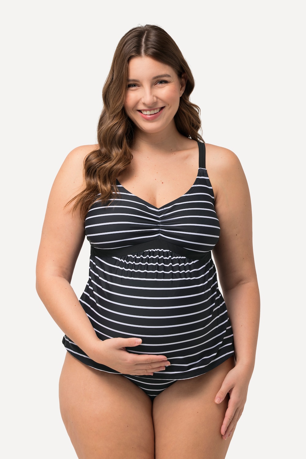 Große Größen Bellieva-Tankini, Damen, schwarz, Größe: 42, Synthetische Fasern/Elasthan, Ulla Popken