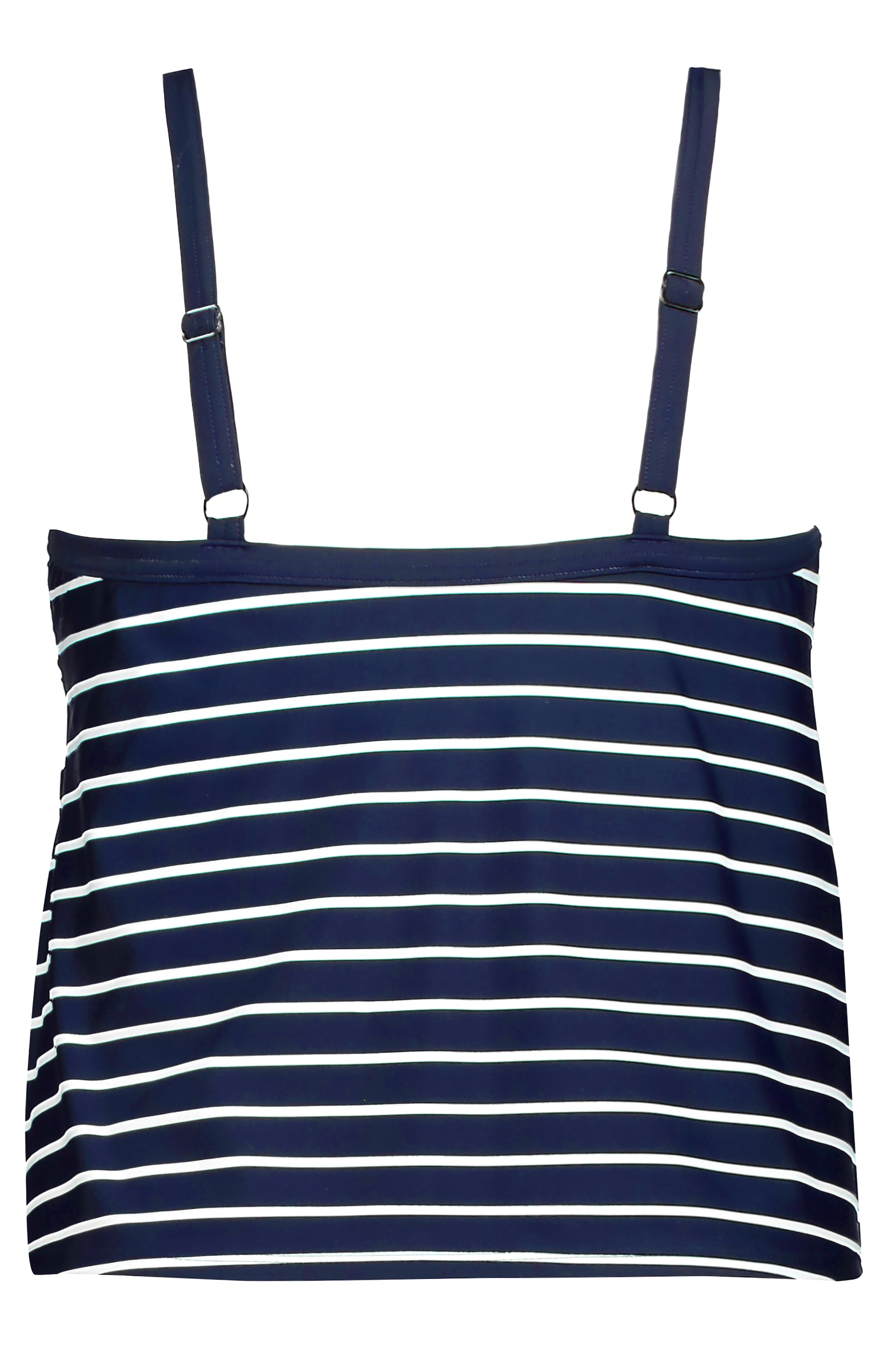 Ulla Popken Damen große Größen Bellieva Tankini Ringel Raffung