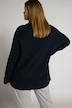 Bellieva pullover, opstaande kraag, drukknopen, lange mouwen, GOTS