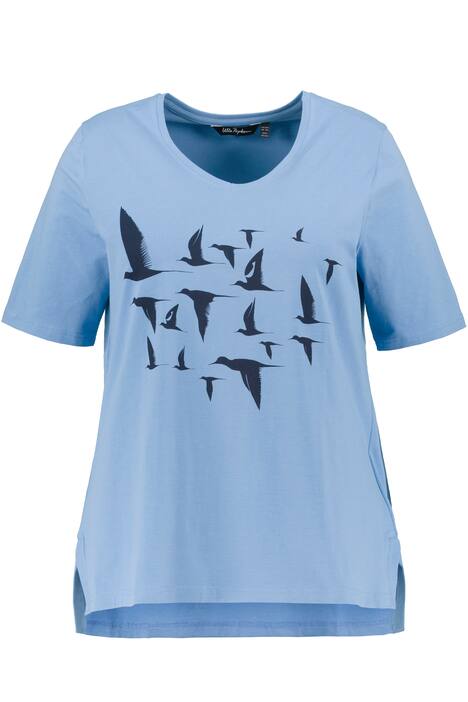 Tričko, tažní ptáci, Classic, výstřih do V, 3/4 rukávy