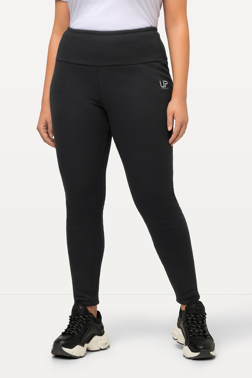 Große Größen Leggings, Damen, schwarz, Größe: 58/60, Polyester/Baumwolle, Ulla Popken