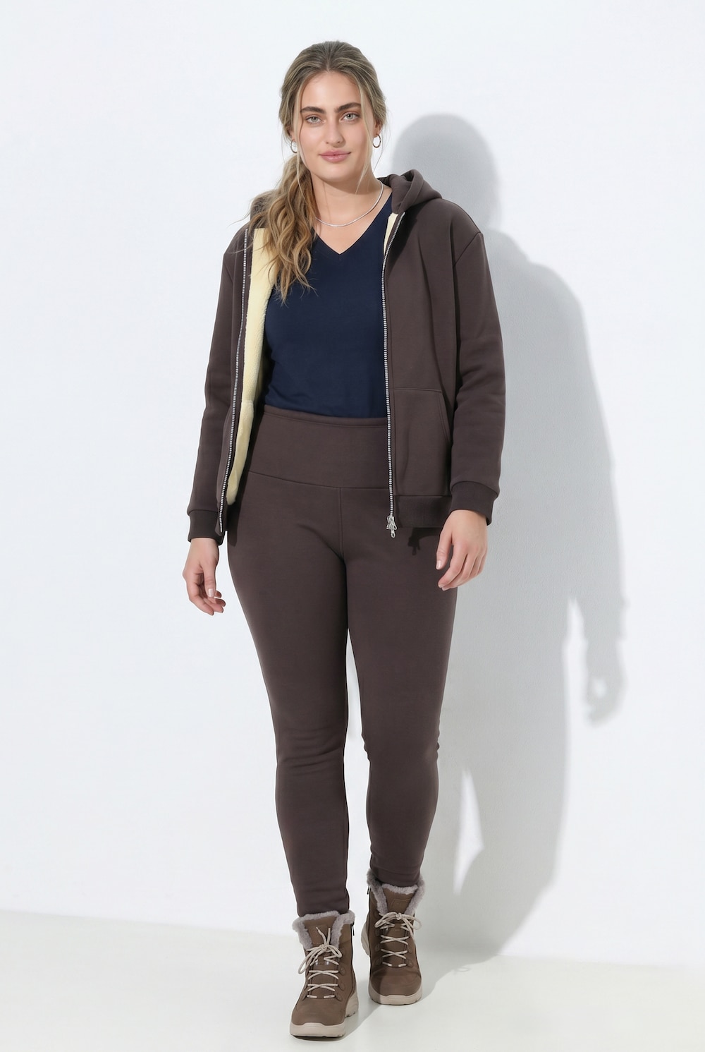 Leggings, Webfellfutter, extrawarm, High Waist