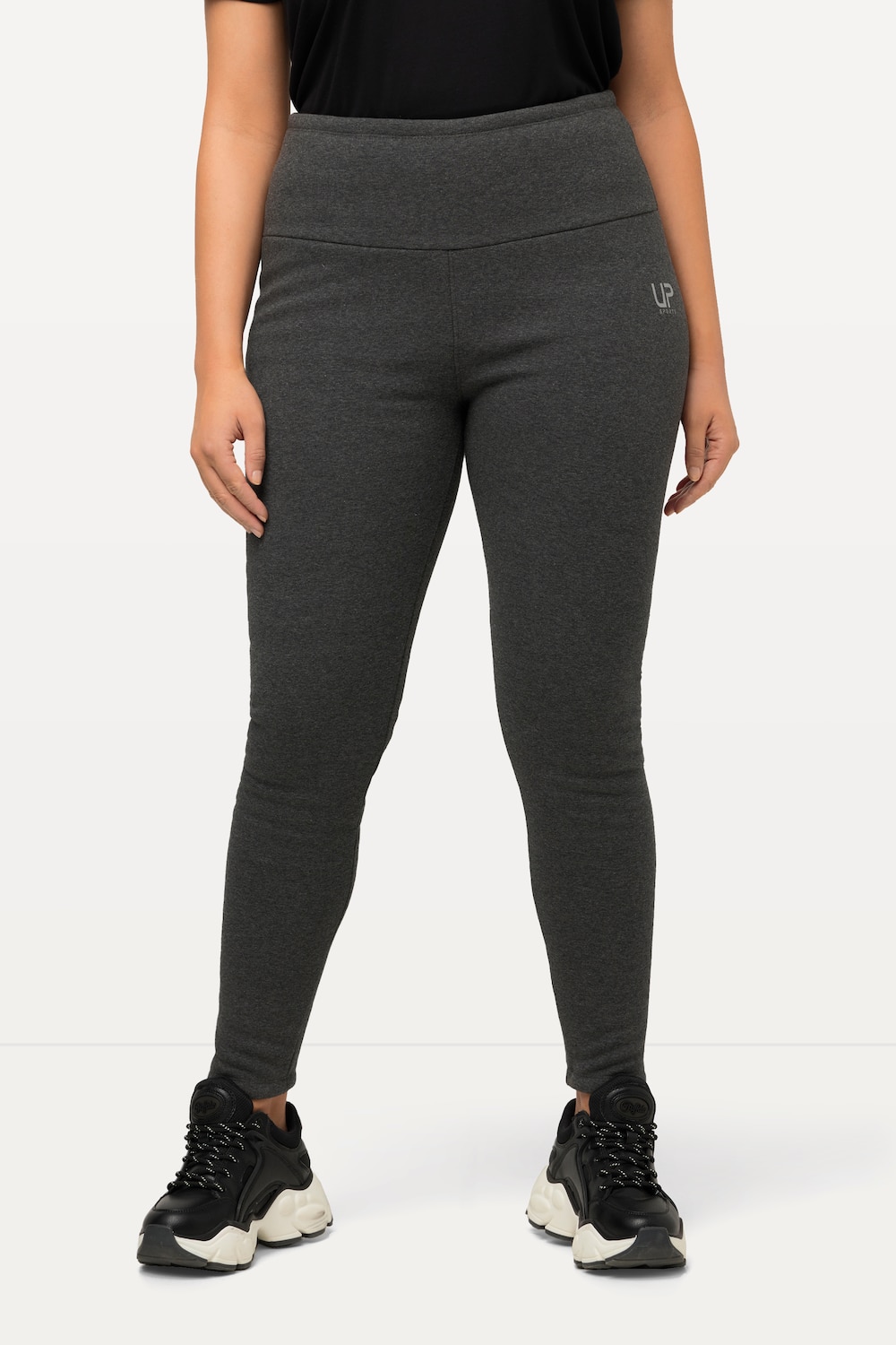 Große Größen Leggings, Damen, schwarz, Größe: 58/60, Polyester/Baumwolle, Ulla Popken