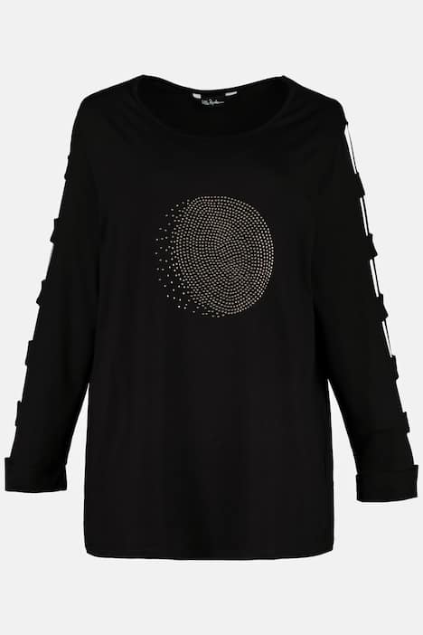 Koszulka, dekolt w łódkę, długie rękawy, księżyc