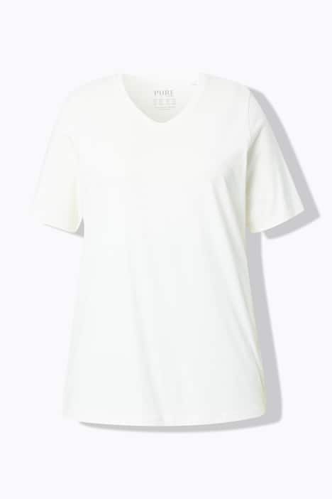 T-shirts, basic, set van 2, V-hals, korte mouwen, biologisch katoen