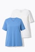 T-Shirts, 2er-Pack, V-Ausschnitt, Halbarm, Biobaumwolle
