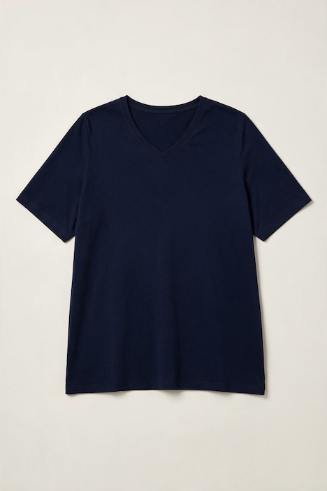 T-shirts, basic, set van 2, V-hals, korte mouwen, biologisch katoen