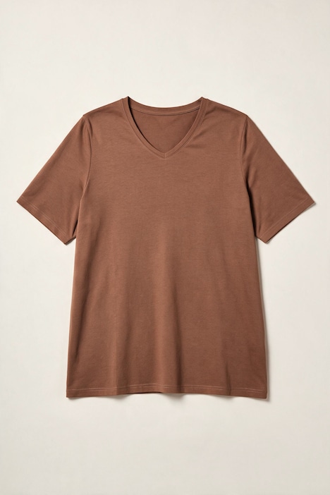 T-shirts, basic, set van 2, V-hals, korte mouwen, biologisch katoen