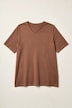 T-shirts, basic, set van 2, V-hals, korte mouwen, biologisch katoen