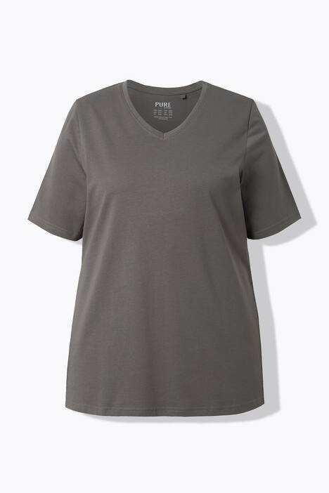 T-Shirts, 2er-Pack, V-Ausschnitt, Halbarm, Biobaumwolle