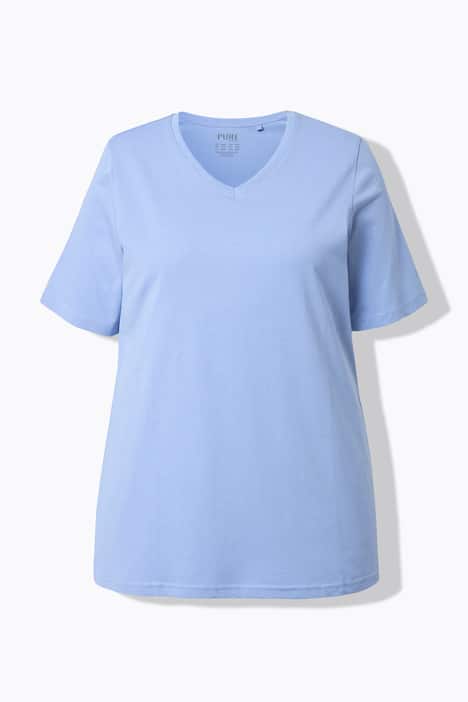 T-Shirts, 2er-Pack, V-Ausschnitt, Halbarm, Biobaumwolle