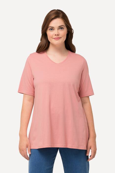 T-Shirts, 2er-Pack, V-Ausschnitt, Halbarm, Biobaumwolle